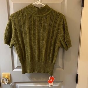 Olive Green Cable Knit Sweater